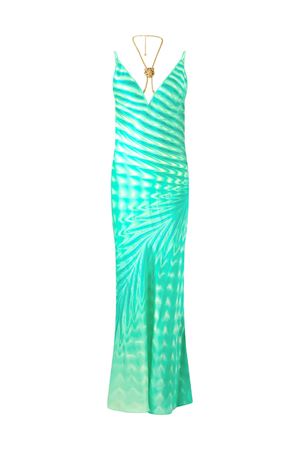 Ocean Wave Striped Maxi Dress ROBERTO CAVALLI | UKT128RYN4704000